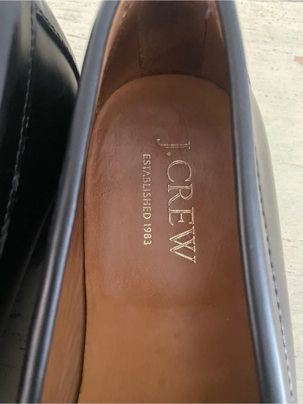 J. CREW Camden kiltie tassel loafers with rubber soles in Black 10.5 M CO578